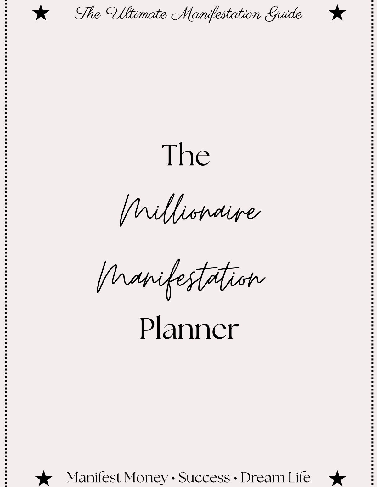 The Millionaire Manifestation Planner